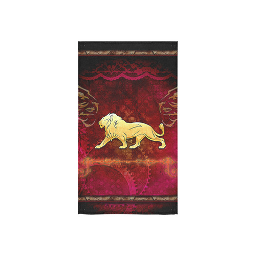 Golden lion on vintage background Custom Towel 16"x28"