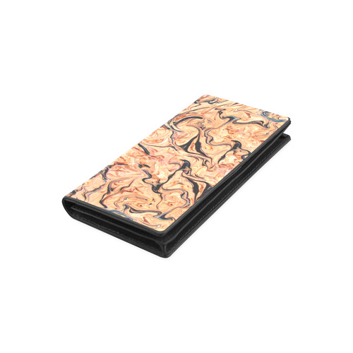 Marbling Pattern Women's Leather Wallet (Model 1611)