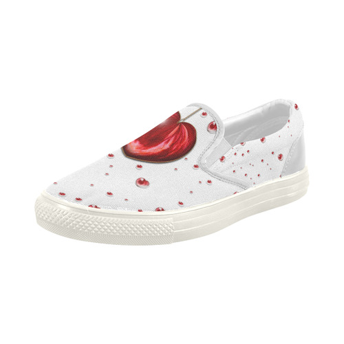 Valentine Heart Women's Slip-on Canvas Shoes (Model 019)