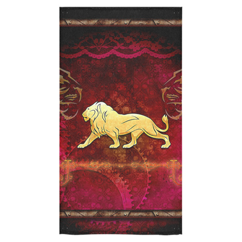 Golden lion on vintage background Bath Towel 30"x56"