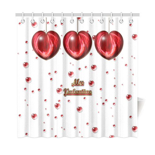 Valentine Heart Shower Curtain 72"x72"