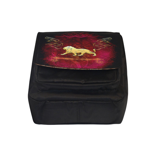 Golden lion on vintage background Crossbody Nylon Bags (Model 1633)