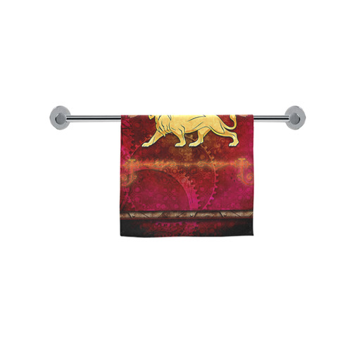 Golden lion on vintage background Custom Towel 16"x28"