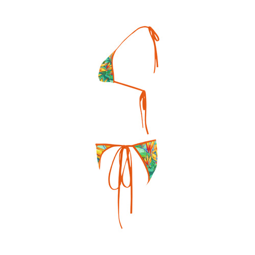 Bird of Paradise Flower Exotic Nature Custom Bikini Swimsuit