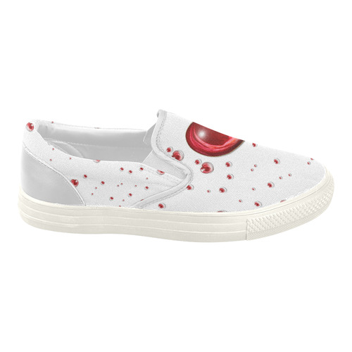 Valentine Heart Women's Slip-on Canvas Shoes (Model 019)