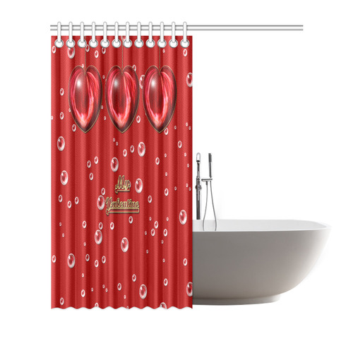 Valentine Heart Shower Curtain 72"x72"