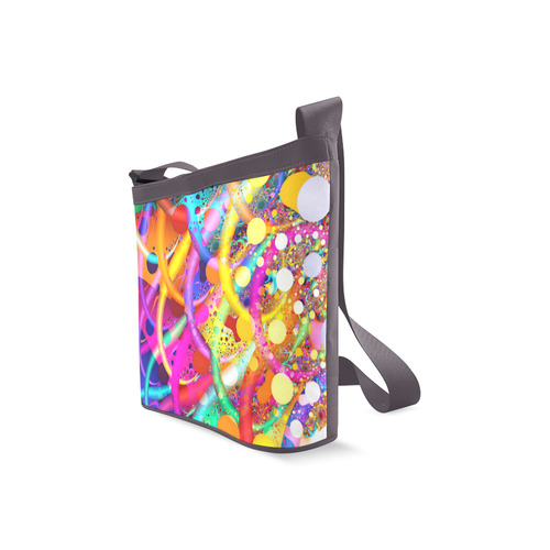 Color 10 Colorful Abstract Fractal Art Crossbody Bags (Model 1613)