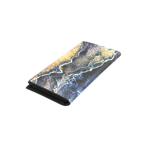 Space Universe Marbling Women's Leather Wallet (Model 1611)