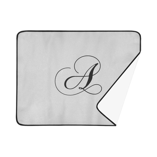 Letter A Classic Black - Jera Nour Beach Mat 78"x 60"