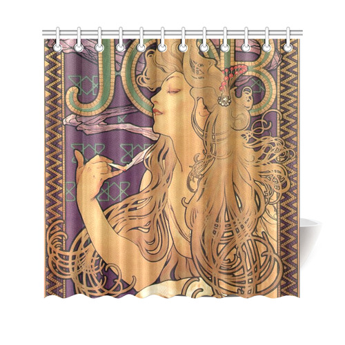 Vintage Alphonse Mucha Cigarette Advertisement Shower Curtain 69"x70"
