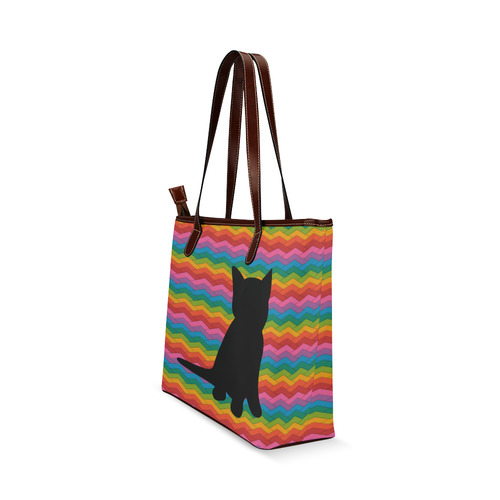 Lovely Kitten Shape Shoulder Tote Bag (Model 1646)