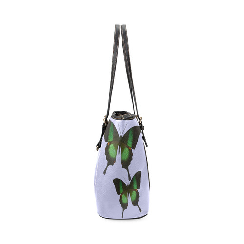 Papilio archturus butterflies painting Leather Tote Bag/Large (Model 1640)