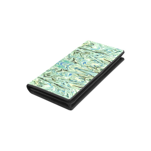 Beautiful Marbling Art Folklore Women's Leather Wallet (Model 1611)