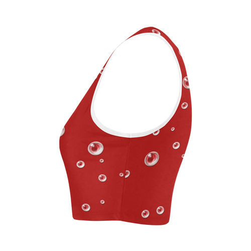 Valentine Heart Women's Crop Top (Model T42)