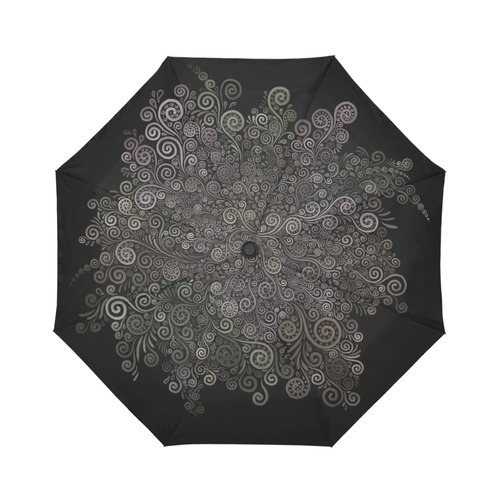 3D Psychedelic soft color Rose Auto-Foldable Umbrella (Model U04)