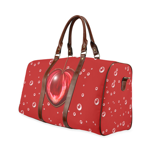 Valentine Heart Waterproof Travel Bag/Small (Model 1639)