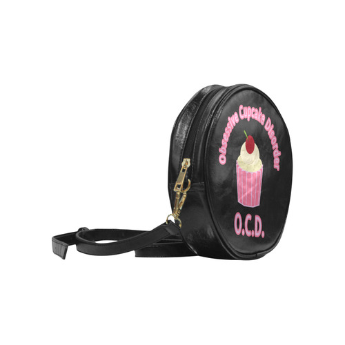 Obsessive Cupcake Disorder Round Sling Bag (Model 1647)