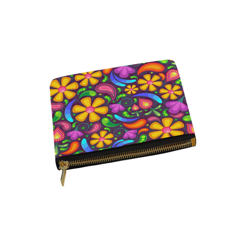 Funny Colorful Flowers Carry-All Pouch 6''x5''