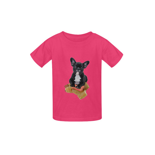 Sweet little Bulldog makes you happy Kid's  Classic T-shirt (Model T22)