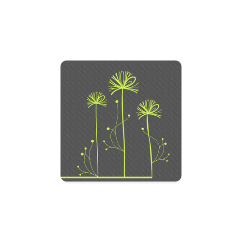 Beautiful Abstract Green Trees Square Coaster