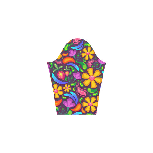 Funny Colorful Flowers 3/4 Sleeve Sundress (D23)