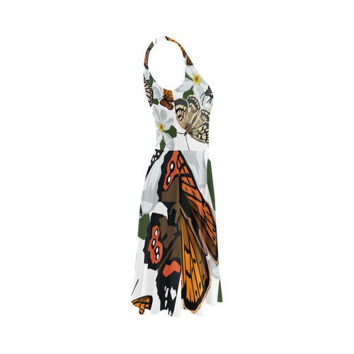 Monarch Butterflies Sleeveless Ice Skater Dress (D19)