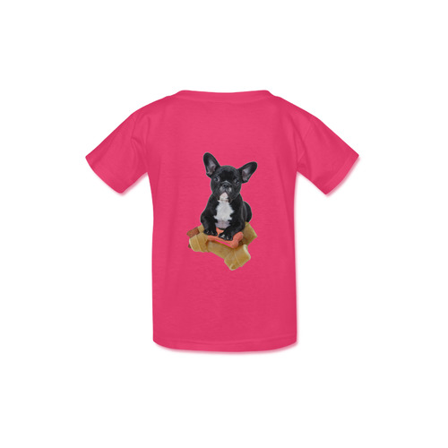 Sweet little Bulldog makes you happy Kid's  Classic T-shirt (Model T22)