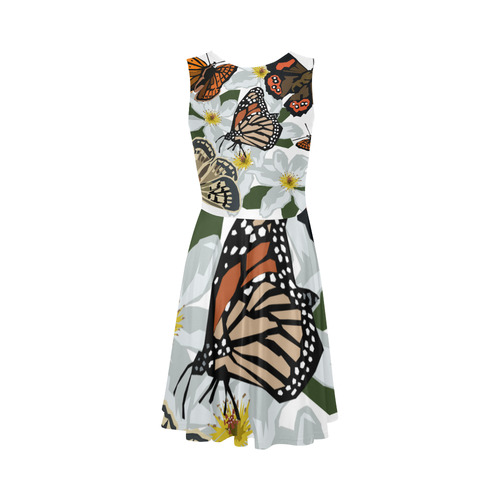 Monarch Butterflies Sleeveless Ice Skater Dress (D19)