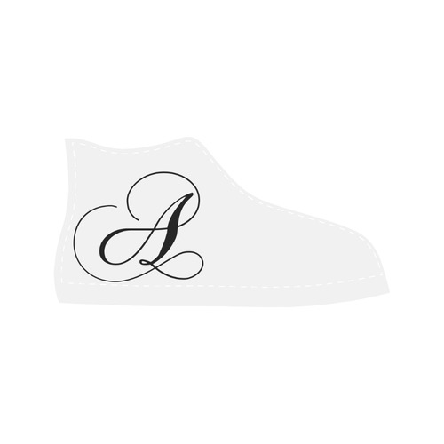 Letter A Classic Black - Jera Nour Aquila High Top Microfiber Leather Women's Shoes (Model 032)