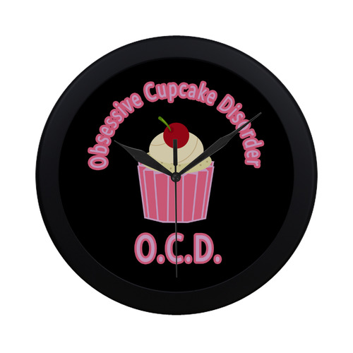 Obsessive Cupcake Disorder Circular Plastic Wall clock