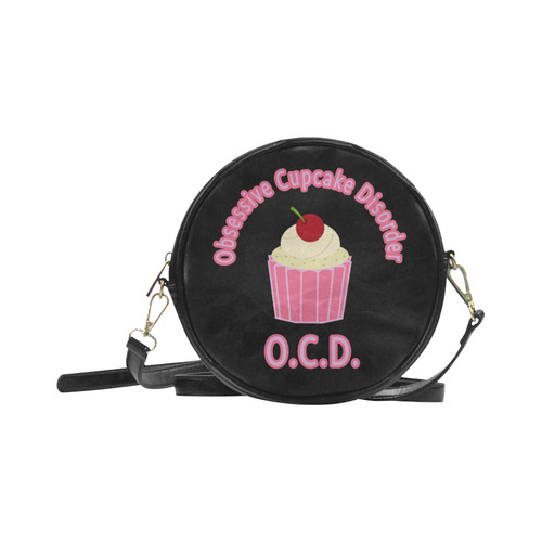 Obsessive Cupcake Disorder Round Sling Bag (Model 1647)