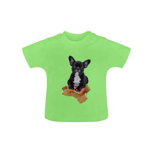 Sweet little Bulldog makes you happy Baby Classic T-Shirt (Model T30)