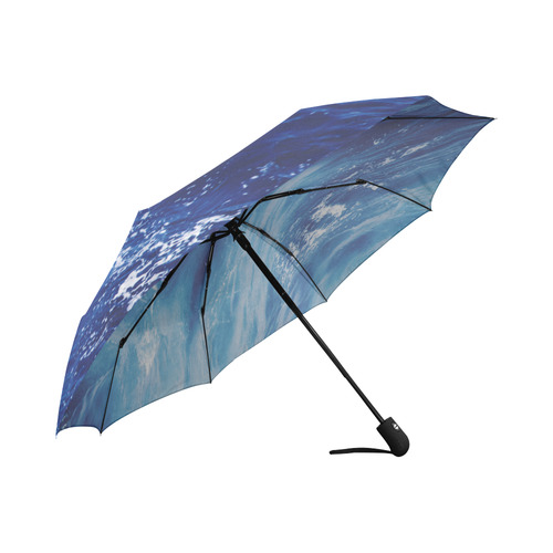 Wave Nature Water Blue Sea Ocean Pattern Auto-Foldable Umbrella (Model U04)
