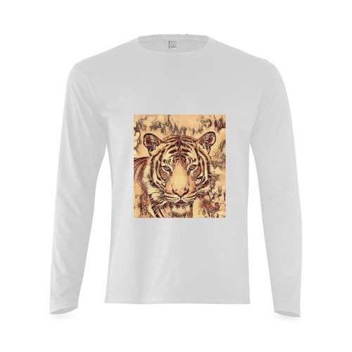 Animal ArtStudio- amazing Tiger Sunny Men's T-shirt (long-sleeve) (Model T08)