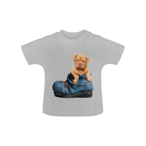 Sweet Puppy in his Blue Shoe Baby Classic T-Shirt (Model T30)