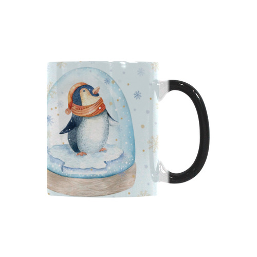 cute penguin, christmas Custom Morphing Mug