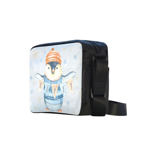 cute penguin, christmas Classic Cross-body Nylon Bags (Model 1632)