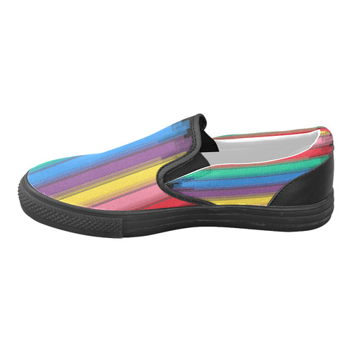 Colorful statement Women's Unusual Slip-on Canvas Shoes (Model 019)