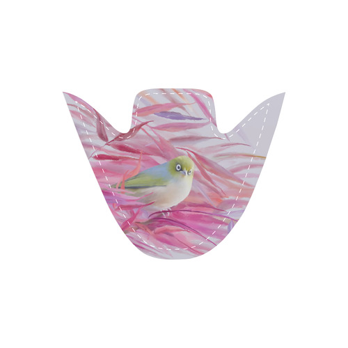Cute SilverEye, angry bird watercolor Women's Unusual Slip-on Canvas Shoes (Model 019)