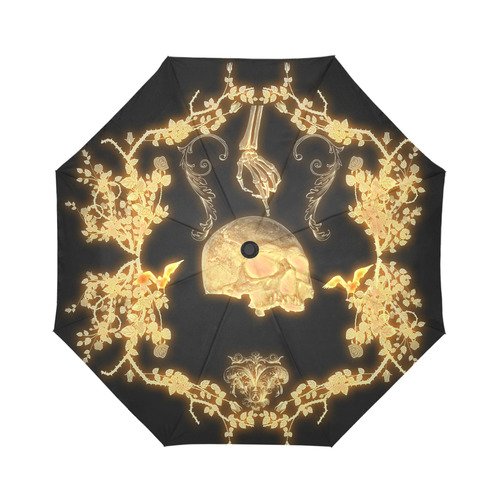 Yellow skull Auto-Foldable Umbrella (Model U04)