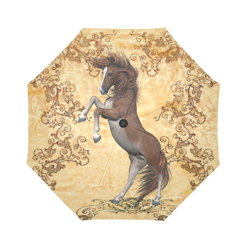 Wonderful brown horse Auto-Foldable Umbrella (Model U04)
