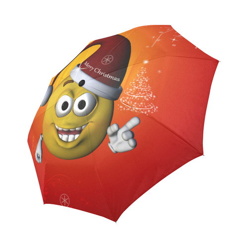 The funny christmas smiley Auto-Foldable Umbrella (Model U04)