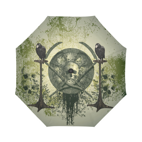 Skulls with crows Auto-Foldable Umbrella (Model U04)