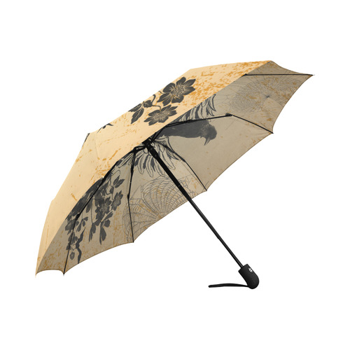 Awesome skull with crow Auto-Foldable Umbrella (Model U04)