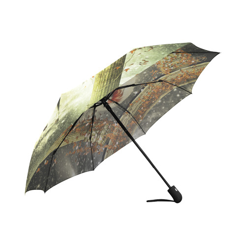 Wild horse in a fantasy world Auto-Foldable Umbrella (Model U04)