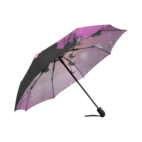 Cats looking to Santa Claus in the sky Auto-Foldable Umbrella (Model U04)