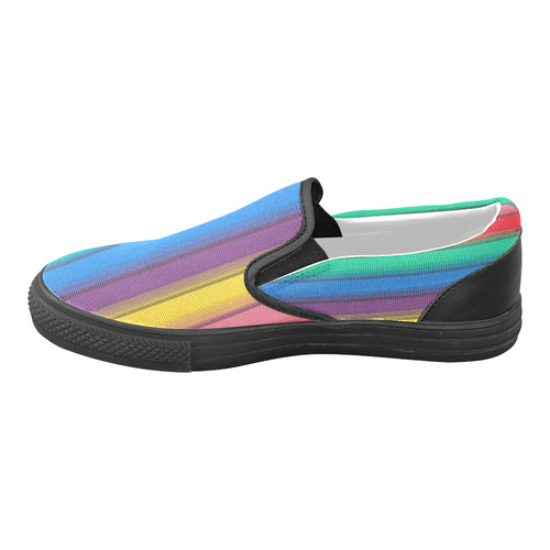 Colorful statement Women's Unusual Slip-on Canvas Shoes (Model 019)