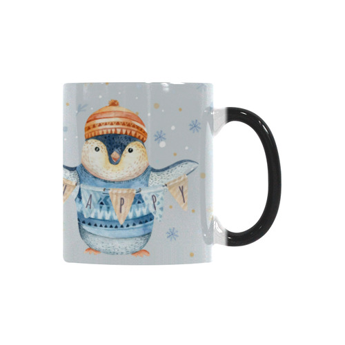 cute penguin, christmas Custom Morphing Mug