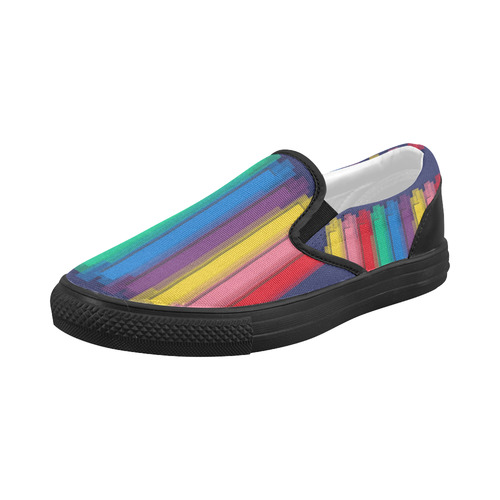 Colorful statement Women's Slip-on Canvas Shoes (Model 019)