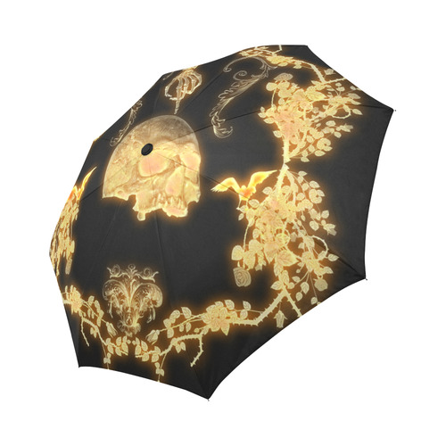 Yellow skull Auto-Foldable Umbrella (Model U04)